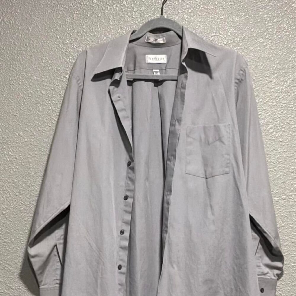 Van-heusen Men's Grey and Blue Shirt